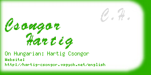 csongor hartig business card